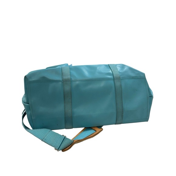 Jon Hart The Weekender Travel Bag Blue Coated Canvas Duffle Tote Luggage - Picture 11 of 11